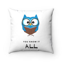 Load image into Gallery viewer, YouKnowItAll Decorative Pillow
