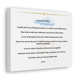 Jabez's Crafter Prayer Artful Canva Wrapped Prints