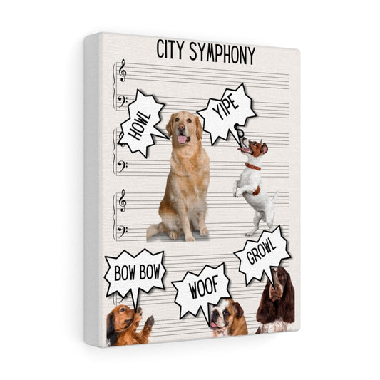 City Symphony Dogs Canvas Gallery Wraps