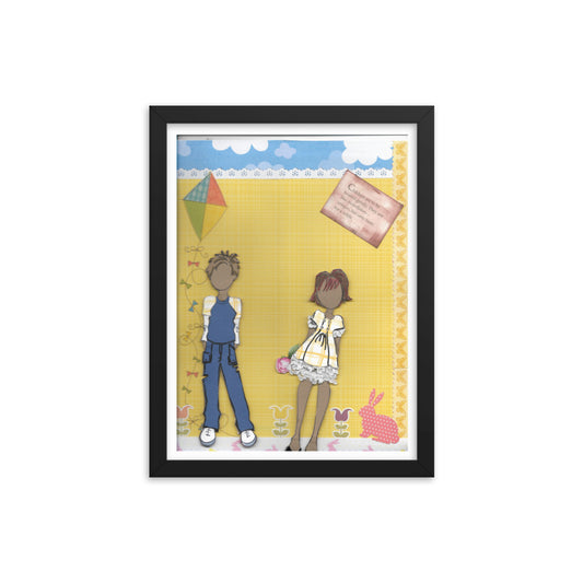 Springtime with the Children Silk poster