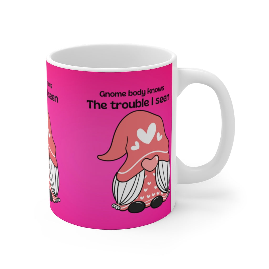 Gnome White Ceramic Mug