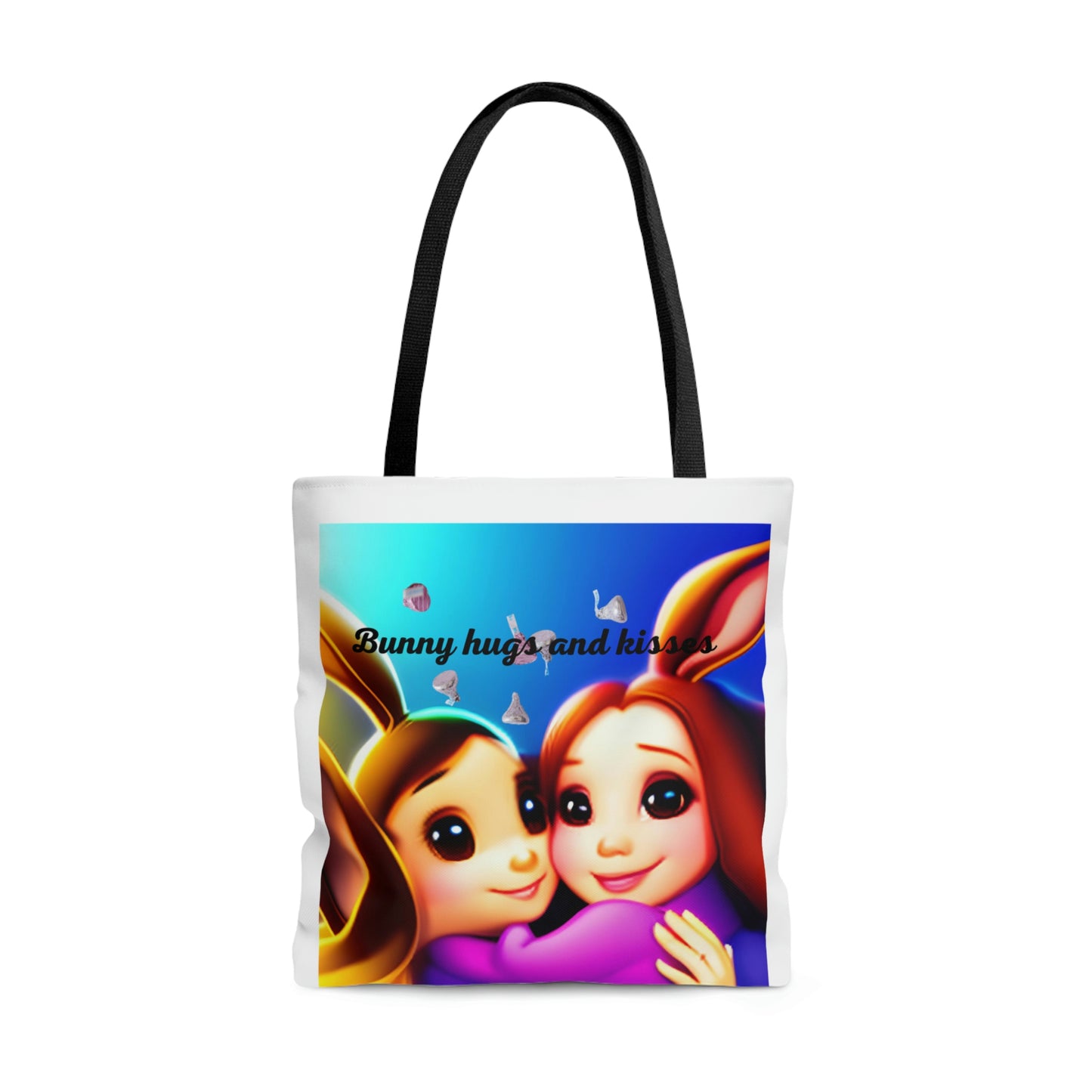 Cute Hugging Bunnies Tote Bag