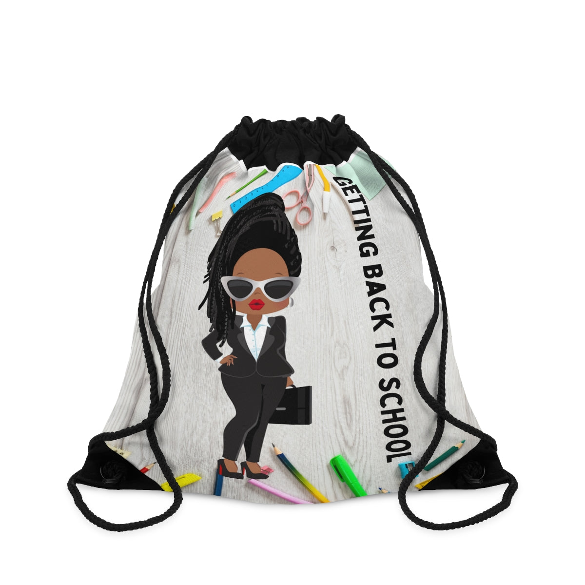 Getting Back to School Drawstring Bag