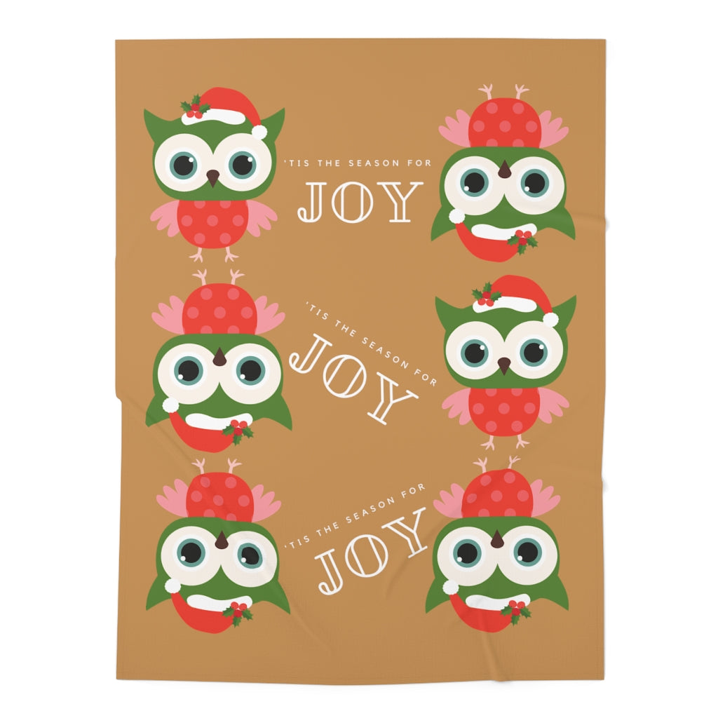 Holiday Owl Baby Blanket