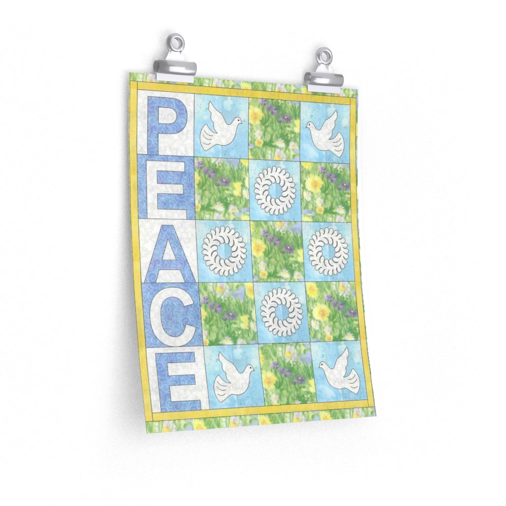 Peace Quilted Premium Matte vertical posters